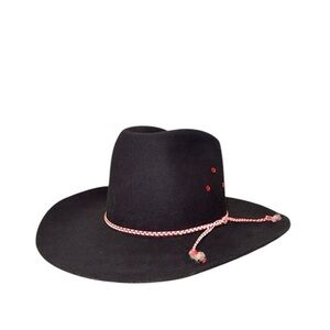 American‎ Hat Company Maxi-Felt Black Western Cowboy Hat Size 7 1/4